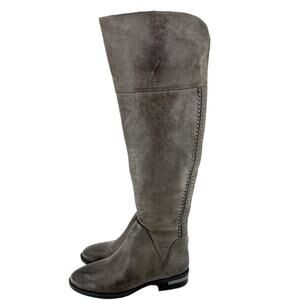 Vince Camuto Pedra Over the Knee Riding Boots Congac Brown Leather Size 38.5